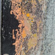 فرش پتینه مدرن ماشینی زمینه مشکی طلایی کد 11-824